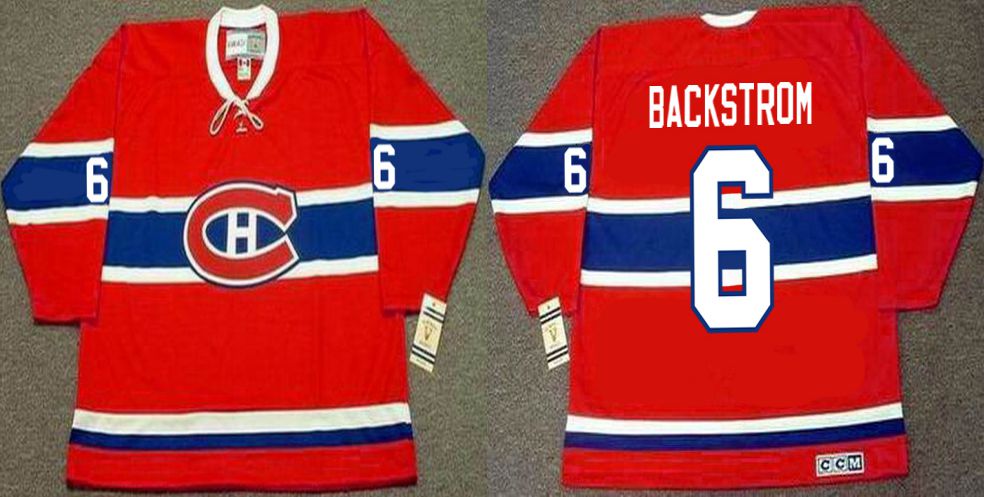 2019 Men Montreal Canadiens 6 Backstrom Red CCM NHL jerseys